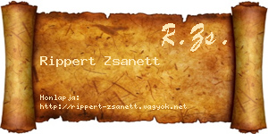 Rippert Zsanett névjegykártya